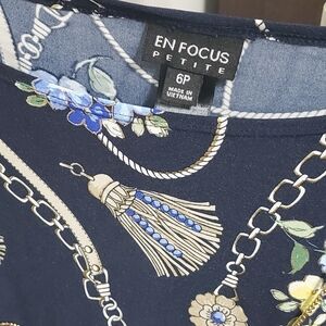 Enfocus Studio Navy Floral Maxi Dress